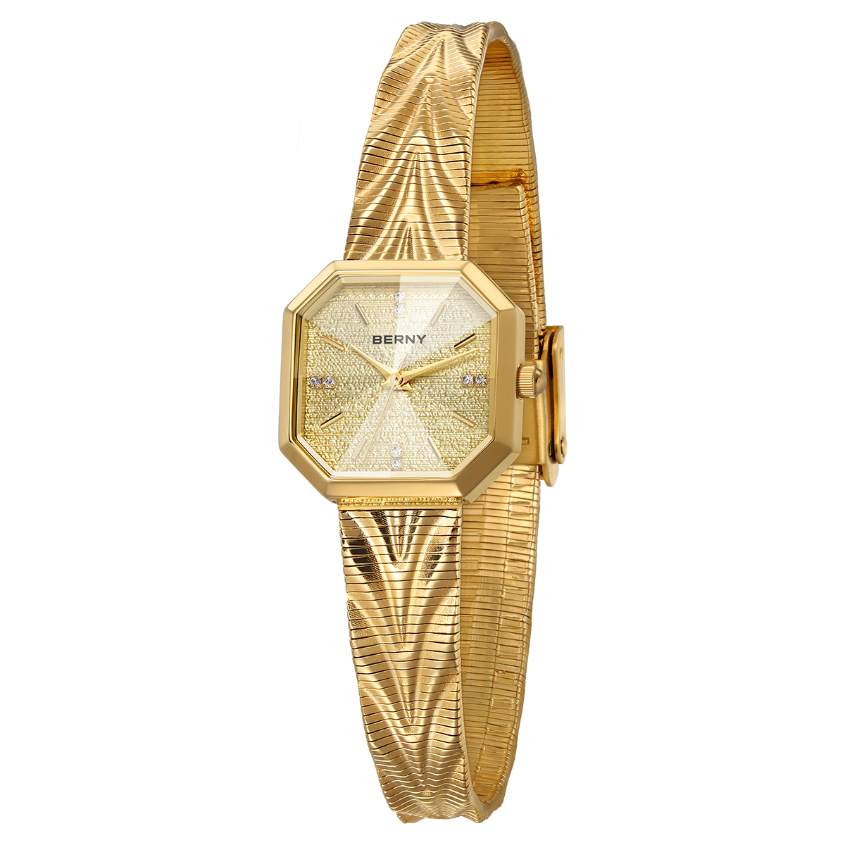 Jewelry Watches Gold - Золотые часы BERNY для женщин, восьмиугольные