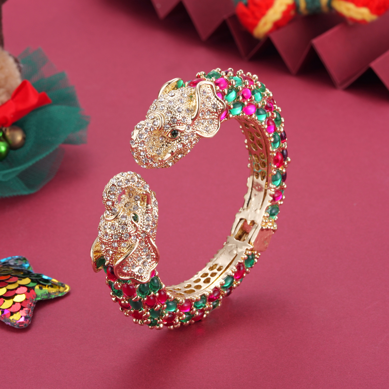 Paradise Jewelry & Watches Dolphin Mall - Женский разноцветный Браслет-манжета с двумя головами