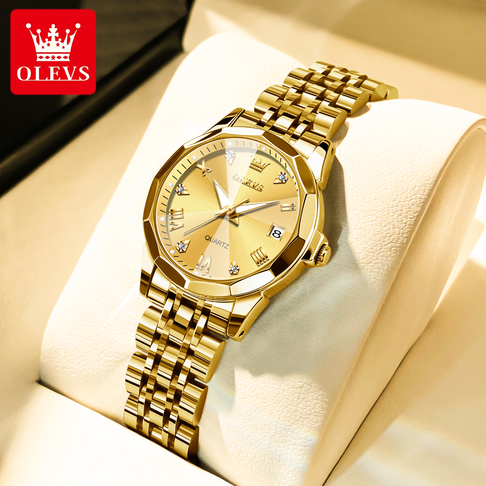 Jewelry Watches Gold - OLEVS модные золотые часы для женщин,
