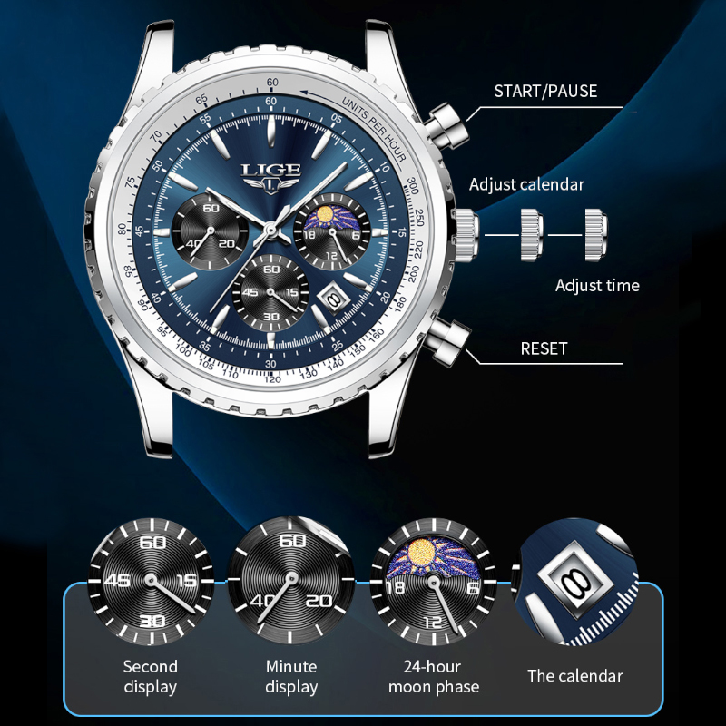 Часы наручные LIGE Мужские ква – обзор и цена Jewelry Inspired Watches